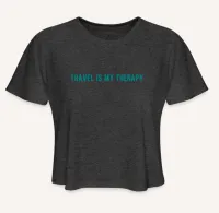 Travel is my Therapy Crop Top – Image 2