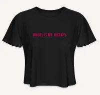 Travel is my Therapy Crop Top – Image 6
