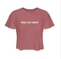 Travel is my Therapy Crop Top – Image 5