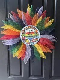 Autism - Its Ok to Be Different Wreath  – Image 1