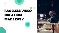 Faceless Video Creation Made Easy - Online Course – Image 1