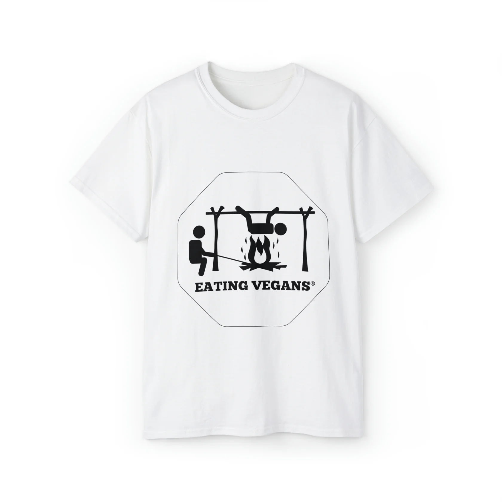 Eating Vegans T-Shirt - Black Lettering – Image 2