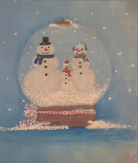 Snowman Family Snow Globe - Artwork Puzzle – Image 1