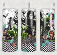 Edwards Scissorhands Tumbler – 20 OZ, Checkered Bottom