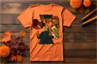 Killers Flippin The Bird – Small, Orange, T-Shirt