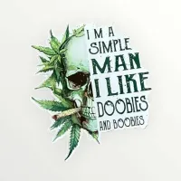 Simple man Doobies Sticker – Image 1