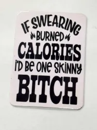 Fridge Magnet 2x3 – If swearing Burns Calories