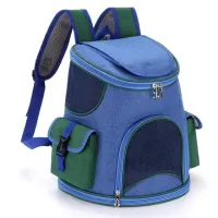 Pet Breathable Travel Backpack – Navy Blue