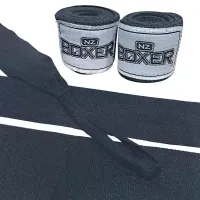 NZ Boxer Hand Wraps 4m (Colours) – Black