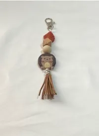 Hedgehog String and Tassel Keychain – Image 1