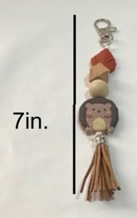 Hedgehog String and Tassel Keychain – Image 2