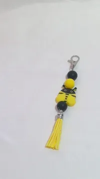 Bee String and Tassel Keychain – Image 1