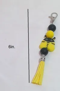 Bee String and Tassel Keychain – Image 2