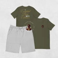 Certified Plate Cleaners (T-shirt + Shorts Bundle) – L / Heather Grey, S / Military Green