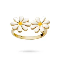 Bague femme réglable fleur Pâquerette – Image 1