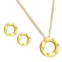 Parure pour femme - Cercle + boucles d'oreilles – Image 1