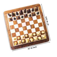 (16x16 Inches) Premium Quality, Handcrafted Rosewood Unique Chess Board Set, Foldable Secure Storage for Magnetic Pieces. – Image 4