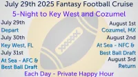 The Ultimate Fantasy Football Vacation - 5 Night Cruise to Key West and Cozumel July 29th 2025  – Image 2