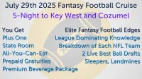 The Ultimate Fantasy Football Vacation - 5 Night Cruise to Key West and Cozumel July 29th 2025  – Image 4