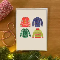 Cozy & Cheerful: Uplifting Christmas Sweater Notecard Set + stamps – Image 4