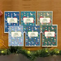 Paws and Claus: Cute Dog Christmas Notecard Set + stamps – Image 1