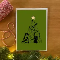 Purr-fectly Festive: Cute Cat Christmas Notecard Set + stamps – Image 2