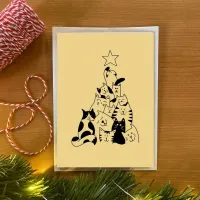 Purr-fectly Festive: Cute Cat Christmas Notecard Set + stamps – Image 4