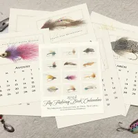 2025 Fly Fishing Desk Calendar and Minnow Notecard Set – Image 1
