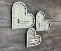 Framed Chunky Hearts with Tags Set of 3 DIY Kit – Image 3
