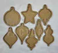 Vintage Farmhouse Laser Cut Ornament Set – Set of 8 – Image 1