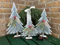 Set of 3 Whimsical Laser Cut Trees – Large, Medium & Small DIY Kit – Image 1