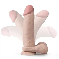 Dr. Skin Plus - 9 Inch Thick Posable Dildo With Balls – Image 1