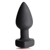 28x Silicone Vibrating Red Heart Anal Plug With Remote – Image 3