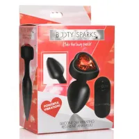 28x Silicone Vibrating Red Heart Anal Plug With Remote – Image 4