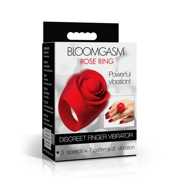 Rose Ring Discreet Finger Vibrator - Red – Image 4