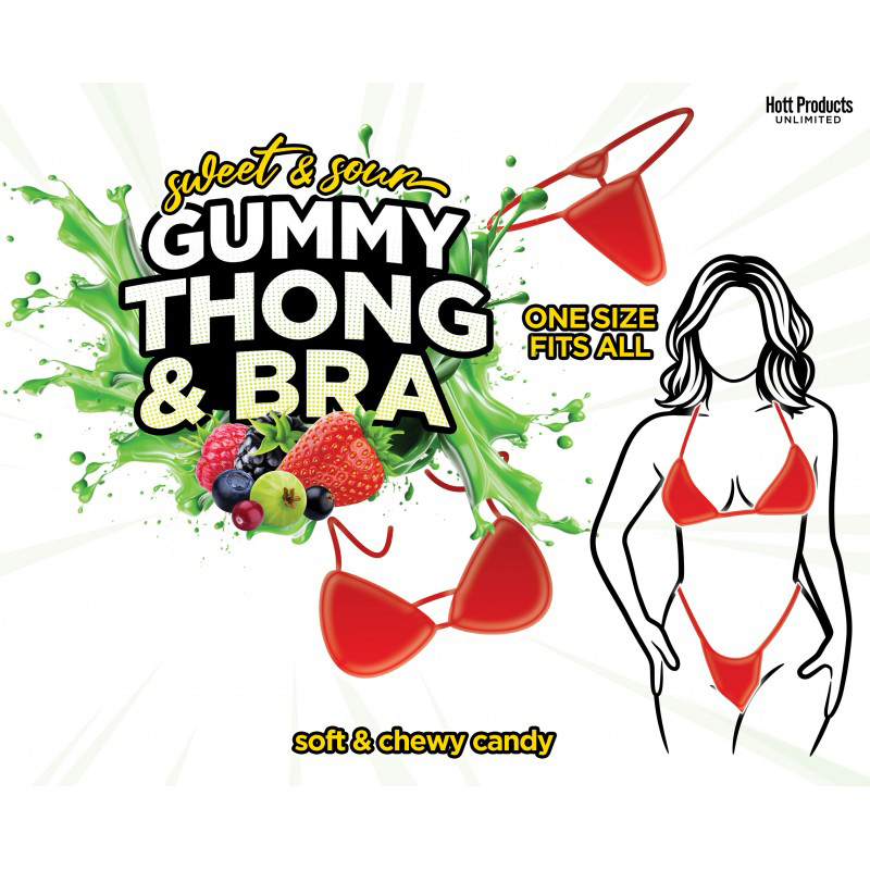 Sweet and Sour Gummy Thong and Bra – Image 1