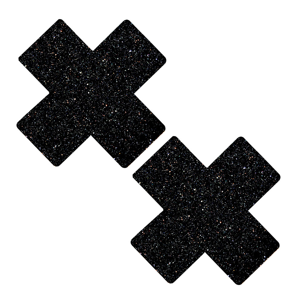 Black Malice Glitter X Factor Nipztix Pasties – Image 1