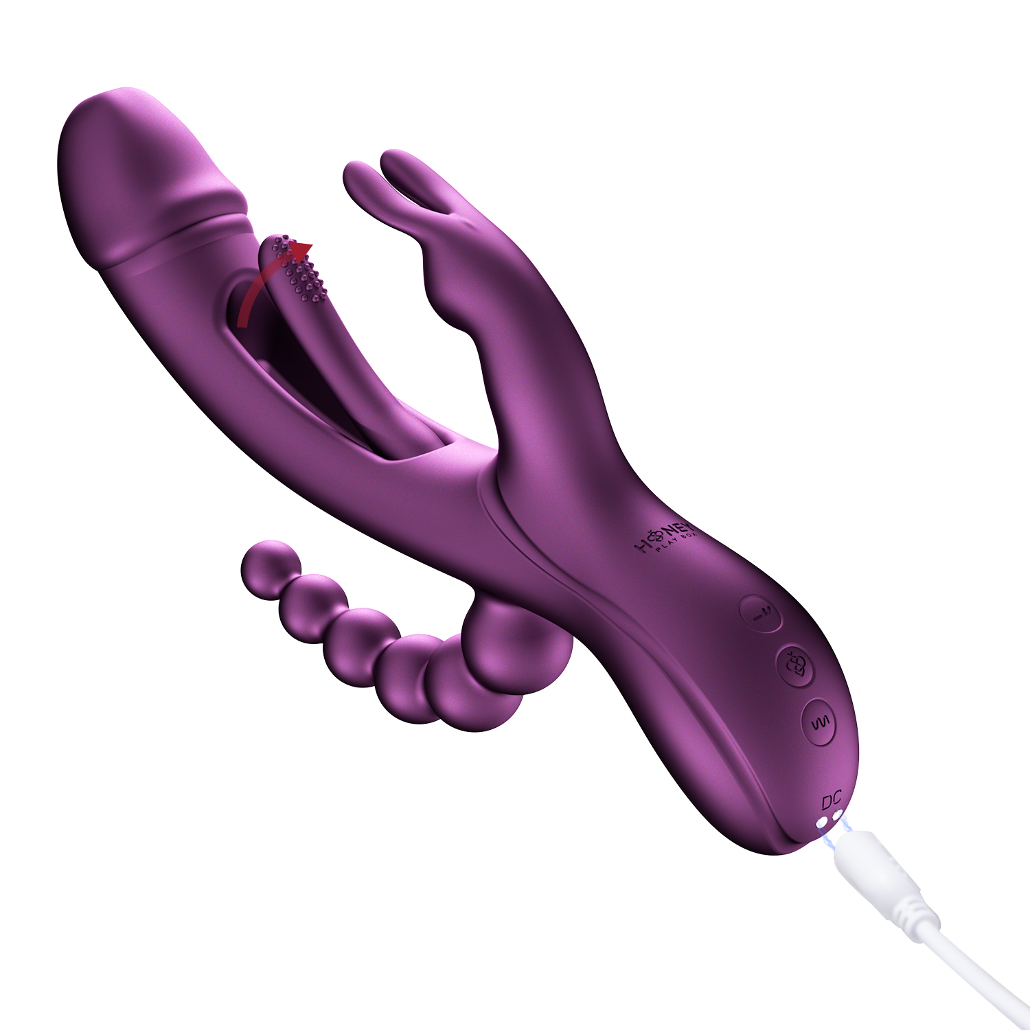 Trilux - App Controlled Rabbit Vibrator - Purple – Image 3