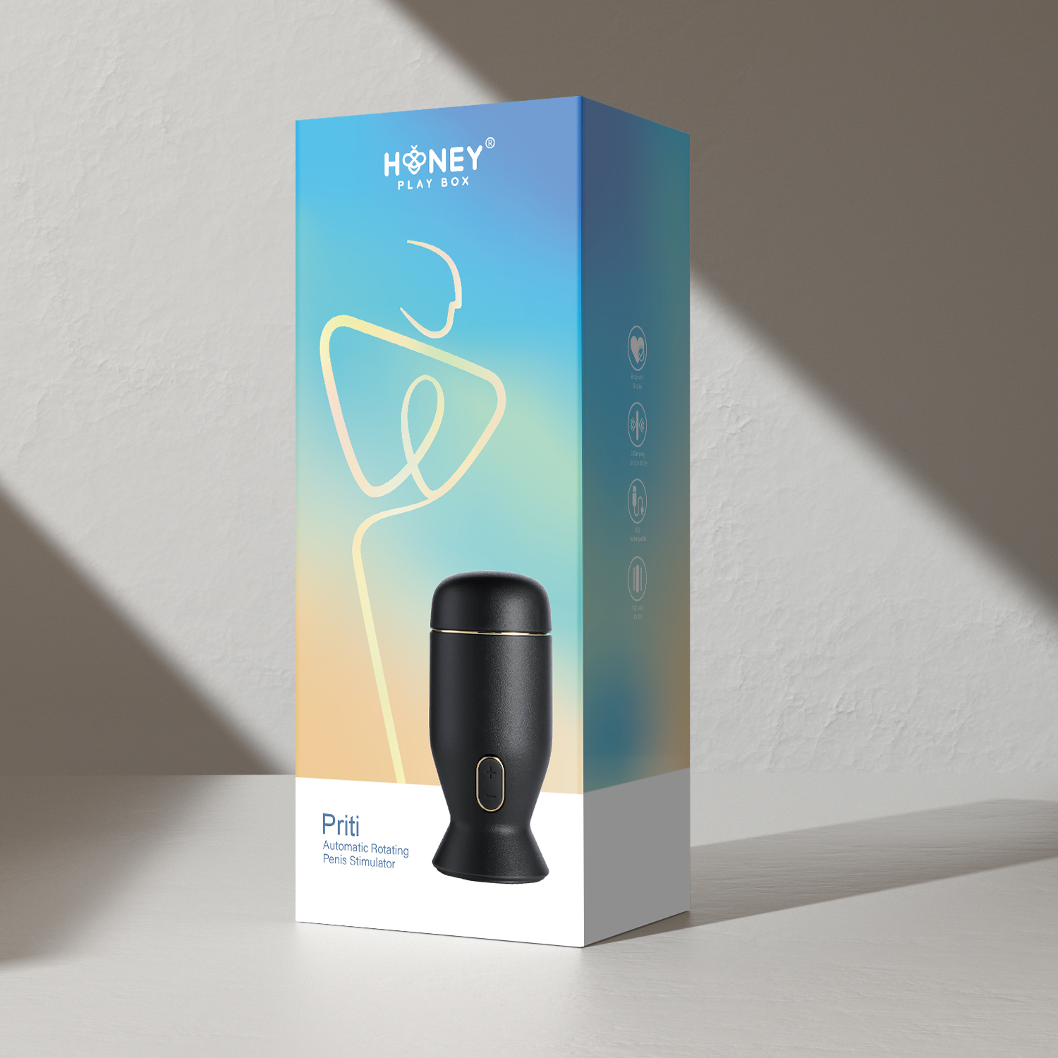 Priti - Automatic Rotating Penis Stimulator - Black – Image 5