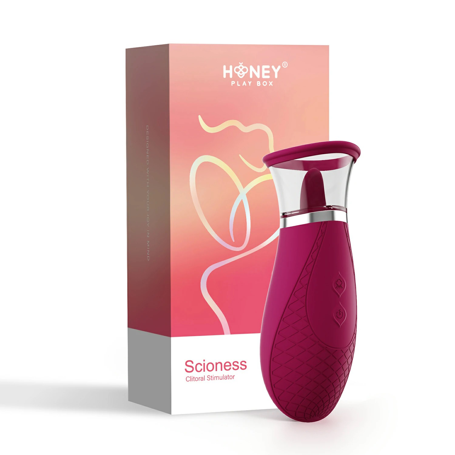 Scioness - Sucking and Licking Clitoral Stimulator - Wine Purple – Image 3