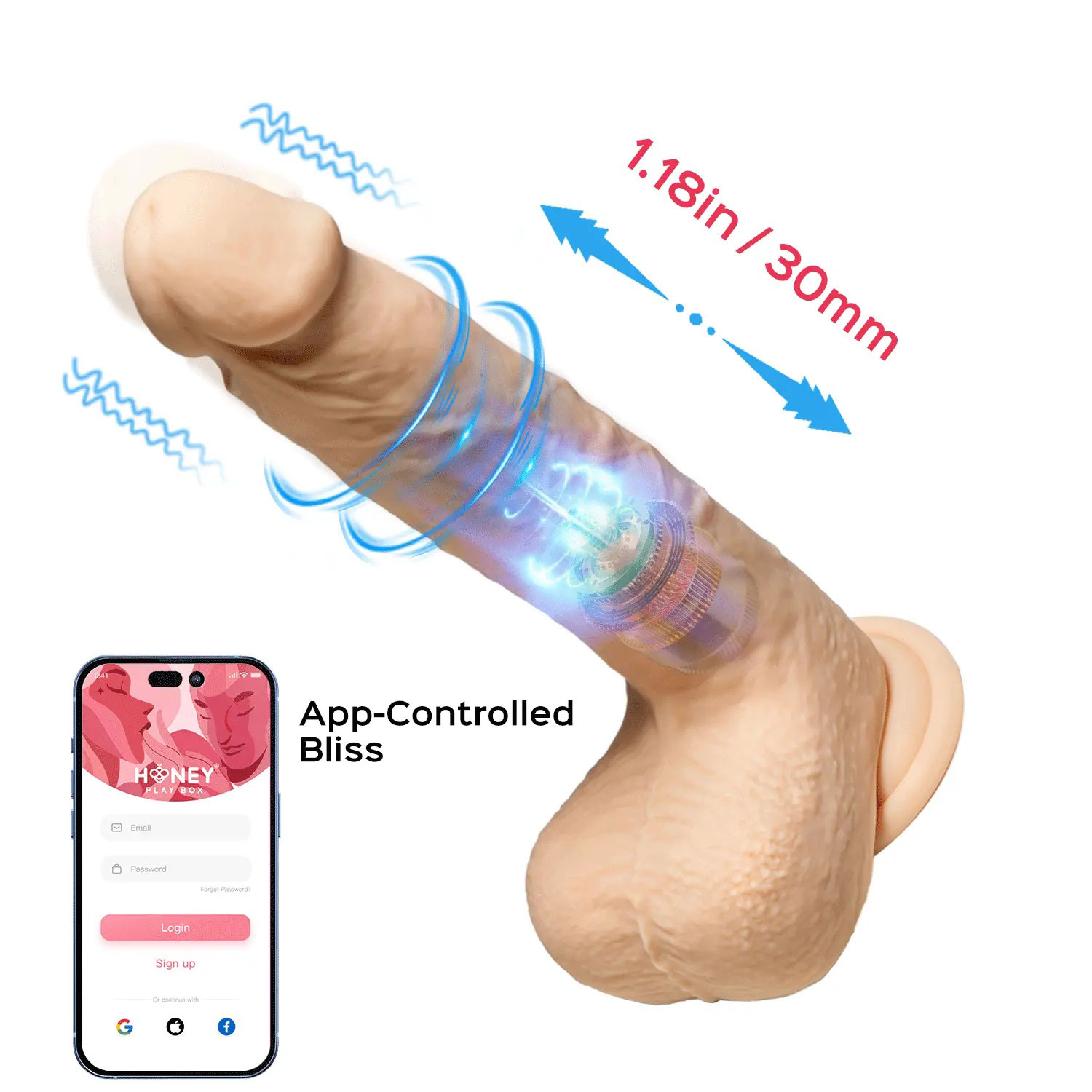 Luis-App Controlled 8.5" Real Thrusting Dildo – Image 5
