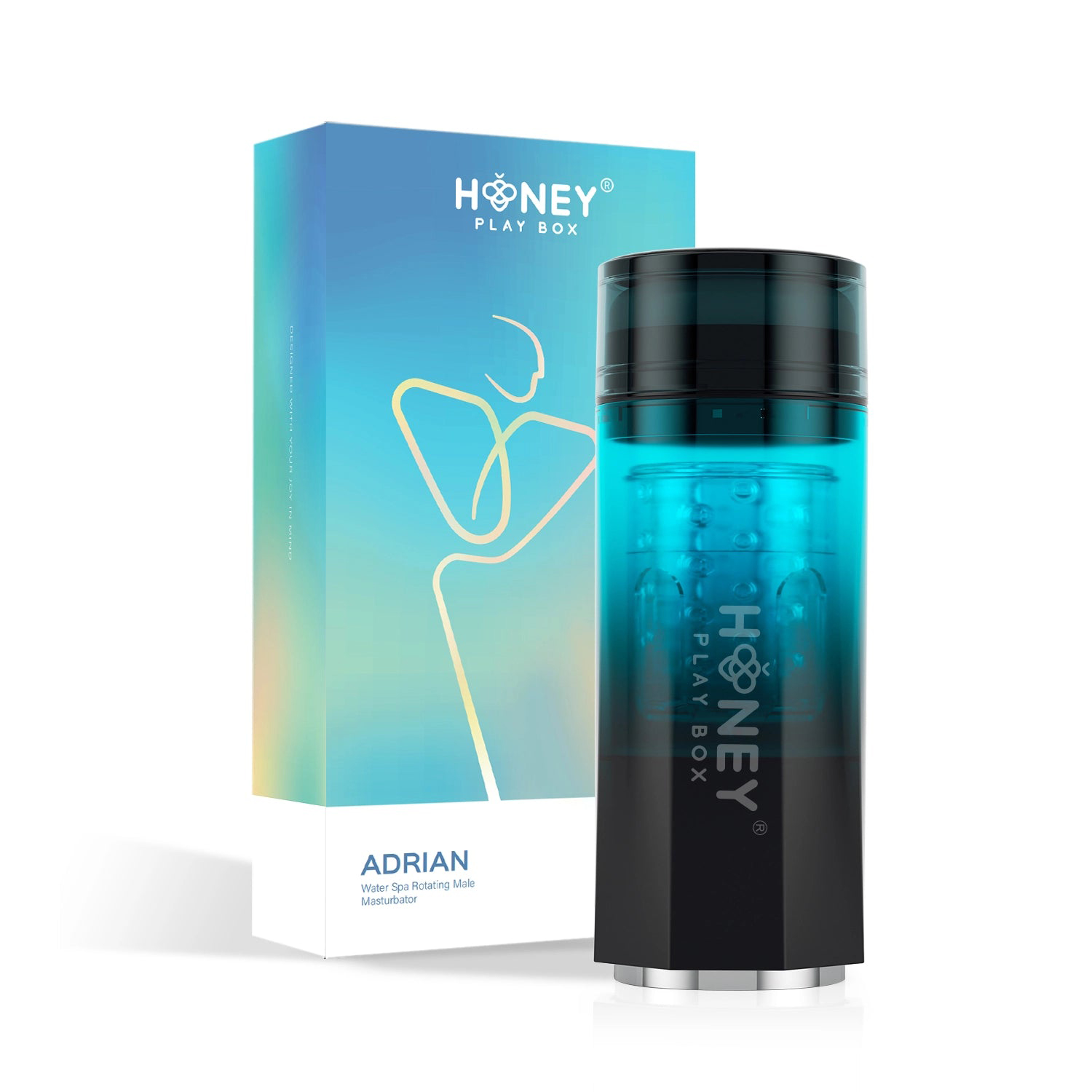 Adrian - Water Spa Rotating Male Masturbator - Blue – Image 5
