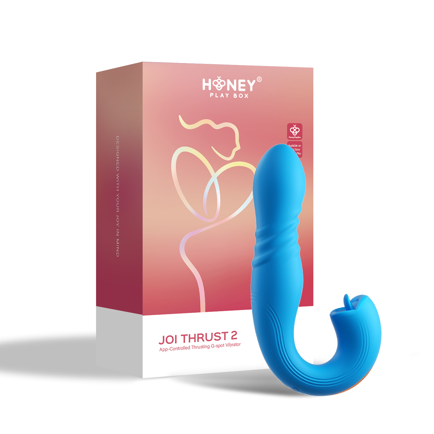 Joi Thrust 2 - App Controlled Thrusting G-Spot Vibrator - Blue – Image 1
