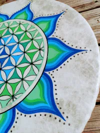 Custom Hand Painted Buffalo Drum – Image 1