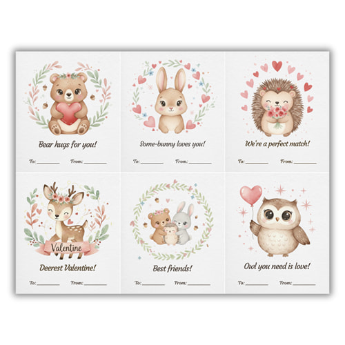 The Woodland Friends Valentine Cards – Image 1