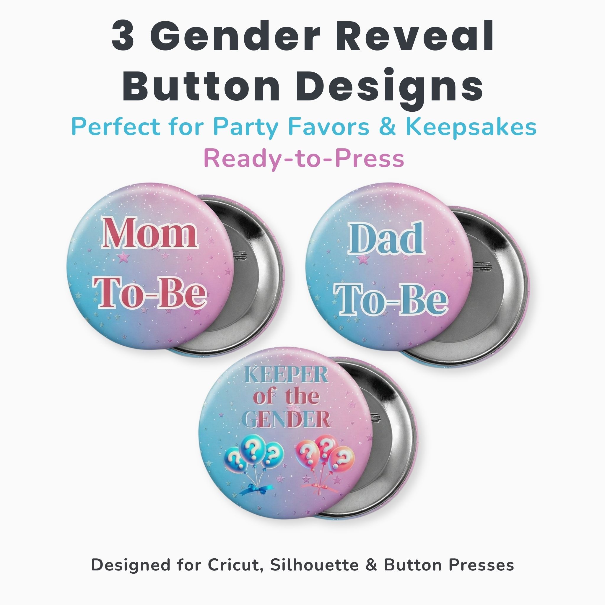Gender Reveal Bundle for Crafters | Editable Canva Templates + Printable Party Games – Image 2