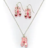 Ballet Shoe Earring and Necklace Set – Image 1