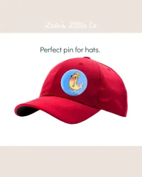 Presidential Chicken Button Pin | Handmade Political Satire Pinback | Funny Protest Accessory | Metal Button w/ Plastic Backing – Image 4