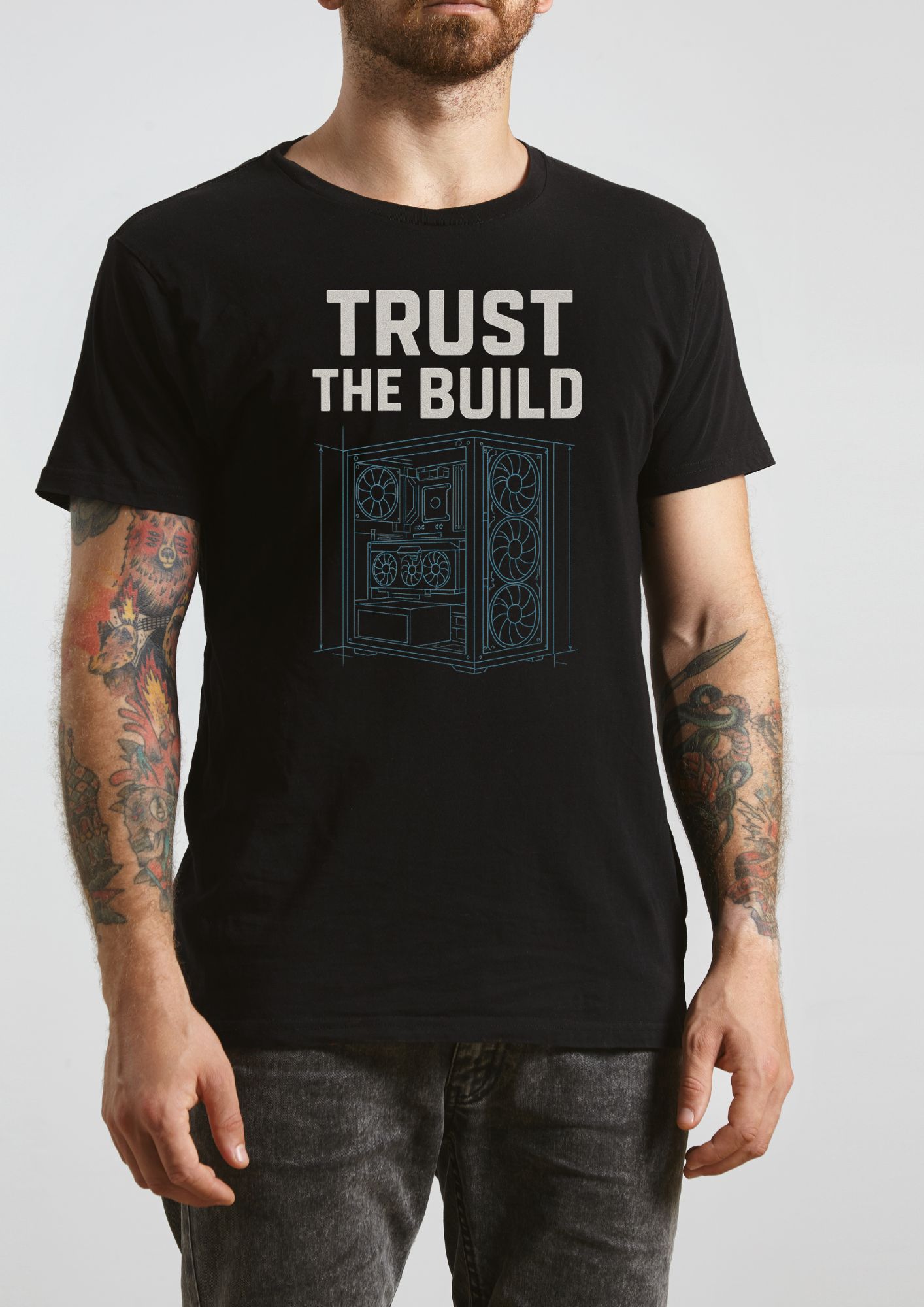 Trust the Build — Blueprint Edition Tee – Image 1