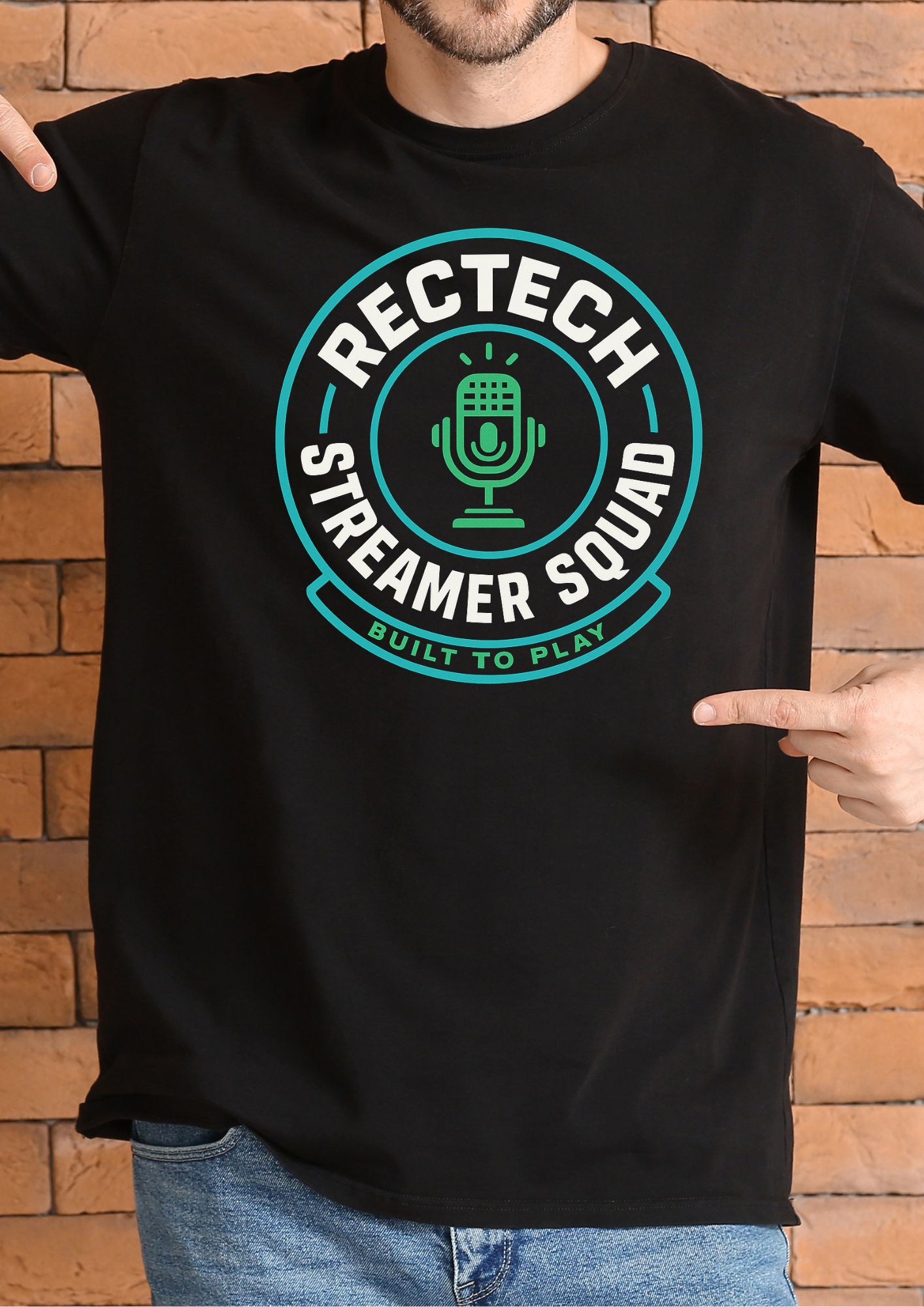 RecTech Streamer Squad — Built to Play Tee – Image 1